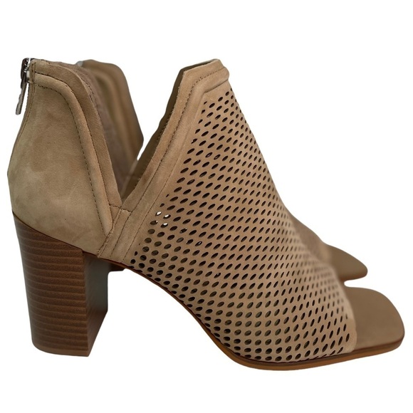 Vince Camuto Katnina Women’s Tan Leather Open Toe Booties - Picture 1 of 8